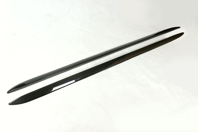 Audi A5 8T 4-Door Sedan Carbon Fiber Side Skirt Extensions 2010 - 2011