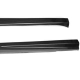 VW Golf MK7 GTI Carbon Fiber Side Skirt Extensions – Gloss Black (2014–2016)