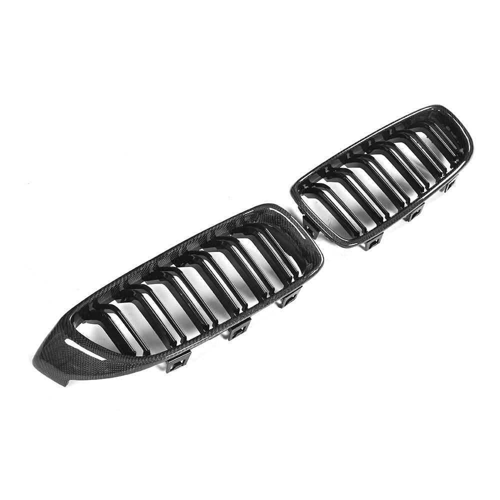Carbon Fiber Mesh Kidney Grille – BMW 4 Series F32 428i / 435i (2014-2015) – Gloss Carbon Front Grille Upgrade