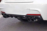 2013-2019 BMW 3 Series F30 F35 MP Style Carbon Fiber Qual Exhaust Rear Lip (For M-Tech Only)
