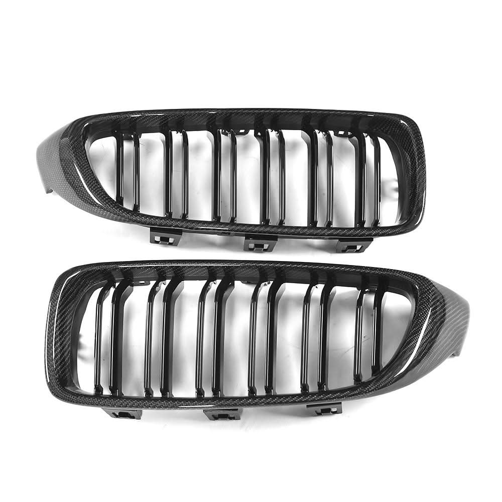 Carbon Fiber Mesh Kidney Grille – BMW 4 Series F32 428i / 435i (2014-2015) – Gloss Carbon Front Grille Upgrade