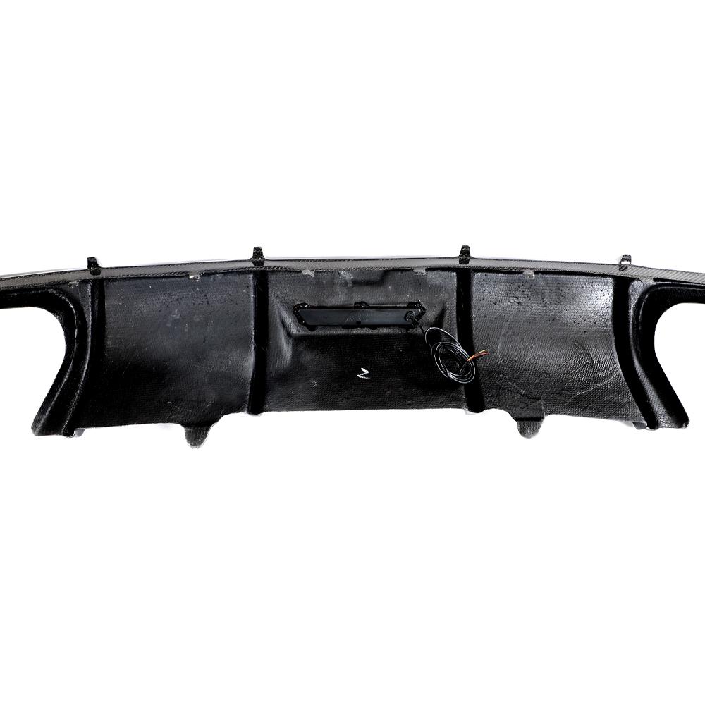 Audi A4 B9 Sedan Carbon Fiber Gloss Black Rear Bumper Diffuser 2018 - 2019