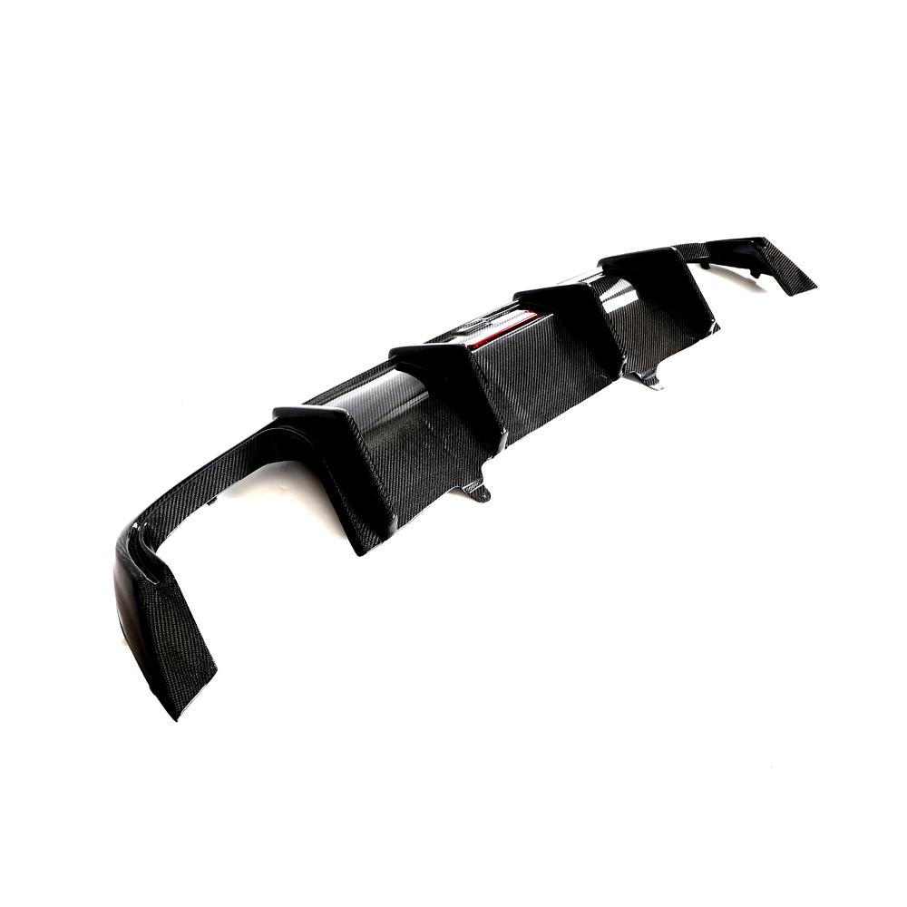 Audi A4 B9 Sedan Carbon Fiber Gloss Black Rear Bumper Diffuser 2018 - 2019