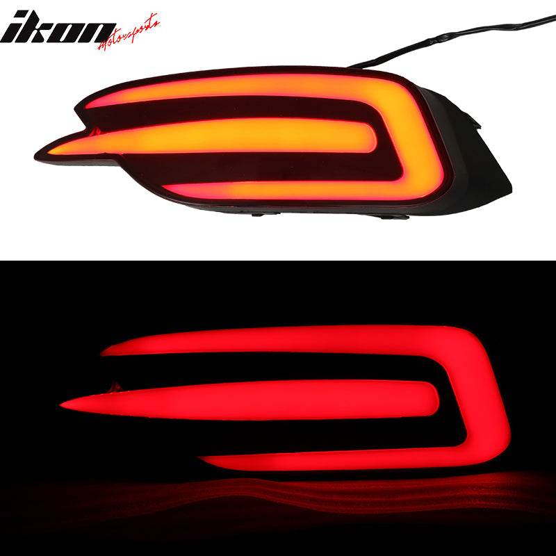 2016-2018 Honda Civic 10th 4Dr Red LED Light Rear Bumper Lamp