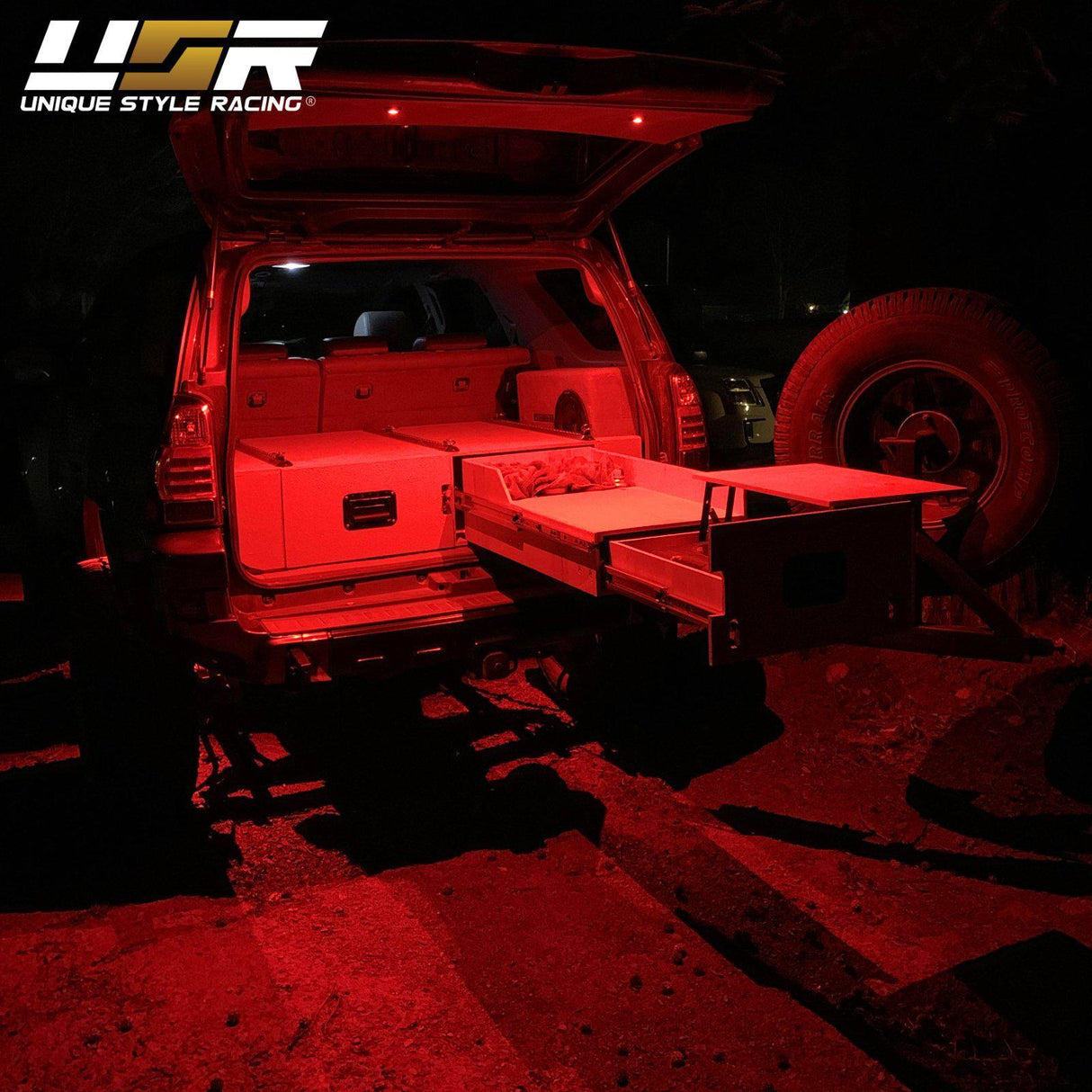 Led Interior Light - Uni A X1 + R04 X6 + R31 X2 = 9pcs - Red For 2010-2021 Toyota 4runner