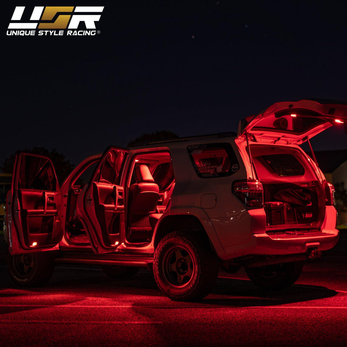 Led Interior Light - Uni A X1 + R04 X6 + R31 X2 = 9pcs - Red For 2010-2021 Toyota 4runner