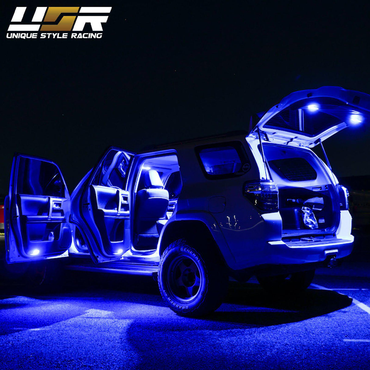 Led Interior Light - Uni A X1 + R04 X6 + R31 X2 = 9pcs - Red For 2010-2021 Toyota 4runner