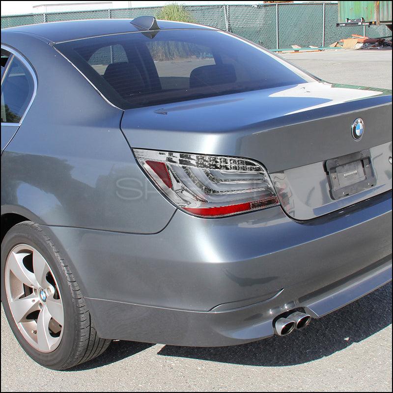 LED Tail Lights BMW E60 5 Series (04-07) Red / Chrome / Black - K2 Industries