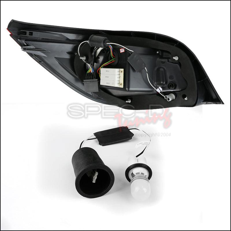 LED Tail Lights BMW E60 5 Series (04-07) Red / Chrome / Black - K2 Industries