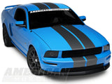 SEC10 Lemans Stripes; Matte Black; 8-Inch (79-23 Mustang)