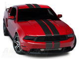 SEC10 Lemans Stripes; Matte Black; 8-Inch (79-23 Mustang)