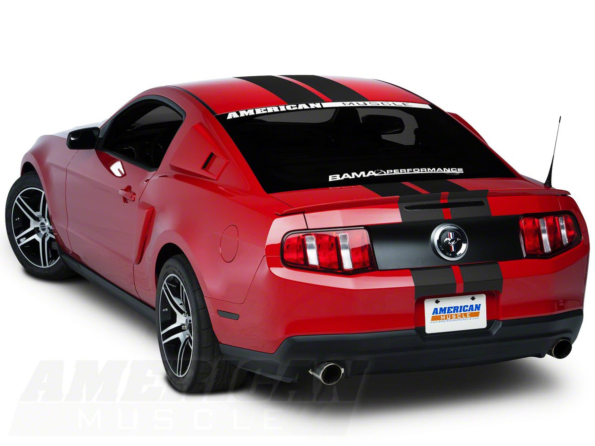 SEC10 Lemans Stripes; Matte Black; 8-Inch (79-23 Mustang)
