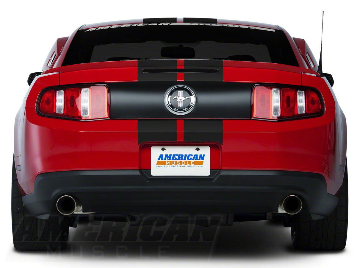 SEC10 Lemans Stripes; Matte Black; 8-Inch (79-23 Mustang)