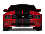 SEC10 Lemans Stripes; Matte Black; 12-Inch (79-23 Mustang)
