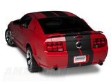 SEC10 Lemans Stripes; Matte Black; 12-Inch (79-23 Mustang)
