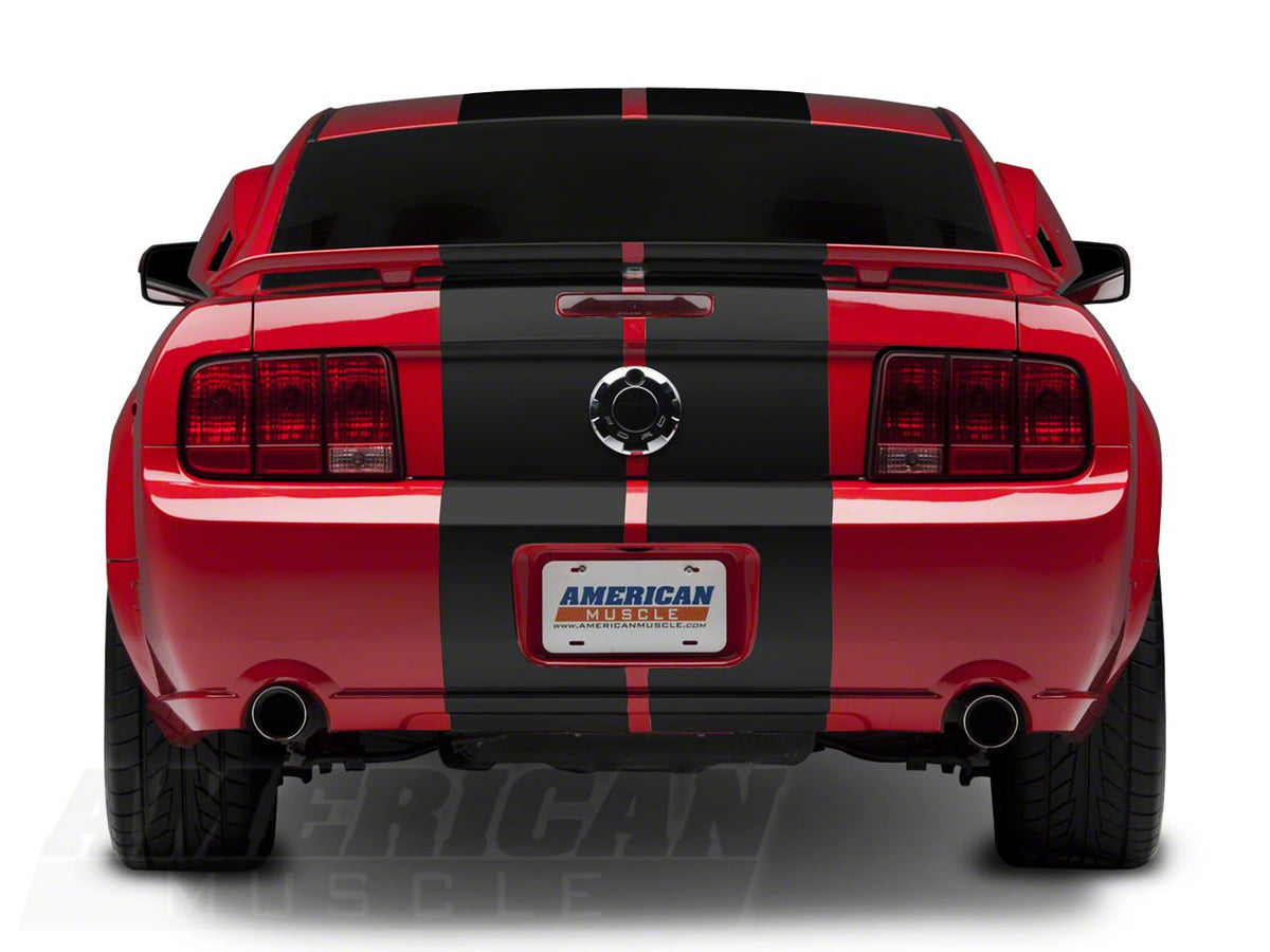 SEC10 Lemans Stripes; Matte Black; 12-Inch (79-23 Mustang)