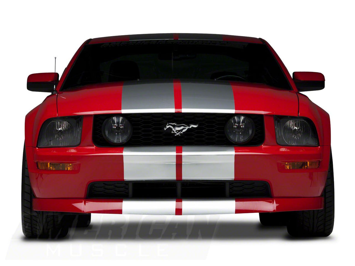 SEC10 Lemans Stripes; Silver; 12-Inch (79-23 Mustang)