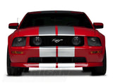 SEC10 Lemans Stripes; Silver; 12-Inch (79-23 Mustang)