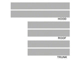 SEC10 Lemans Stripes; Silver; 12-Inch (79-23 Mustang)