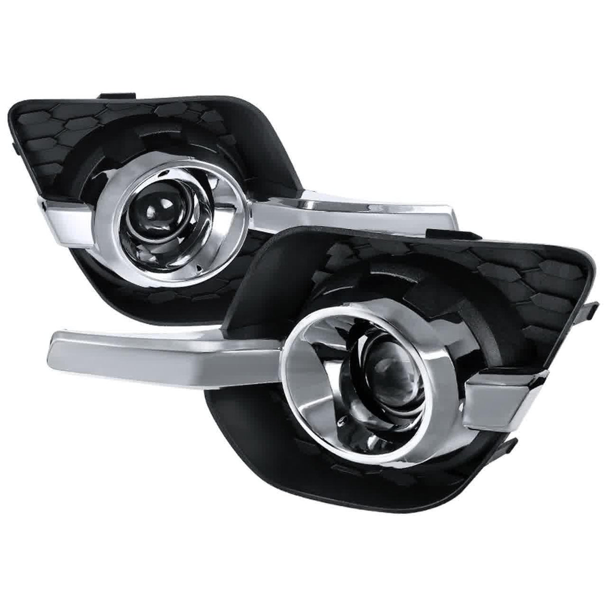 Spec-D LED Projector Fog Lights Chevy Equinox L/LT/LTZ/LS 2.4L/3.6L (10-16) Chrome Housing - Clear