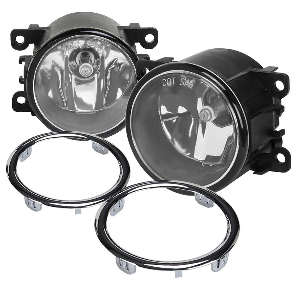 Spec-D Fog Lights Honda Pilot (12-15) [Chrome Housing - Clear Lens] w/ H8 or H11 Bulbs