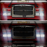 Universal 6x4 Pair LED Crystal Clear Sealed Beam Headlight Headlamp