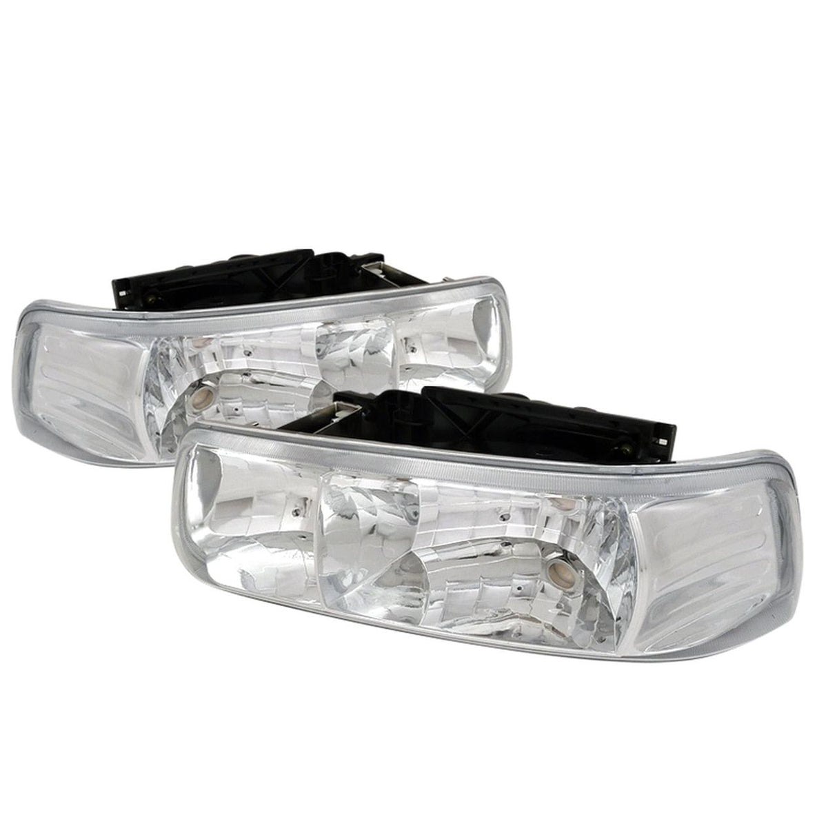 Spec-D OEM Replacement Headlights Chevy Silverado (99-02) [Euro Style] Black or Chrome Housing
