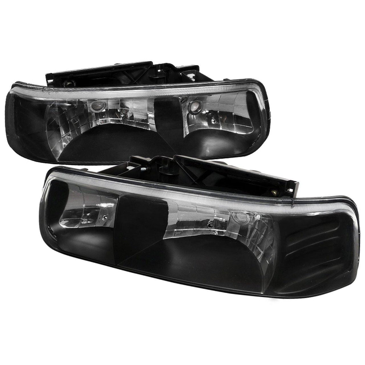Spec-D OEM Replacement Headlights Chevy Silverado (99-02) [Euro Style] Black or Chrome Housing