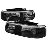 Spec-D OEM Replacement Headlights Chevy Silverado (99-02) [Euro Style] Black or Chrome Housing