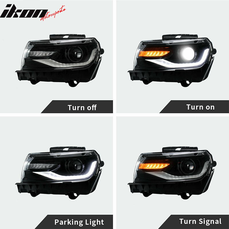 2014-2015 Chevrolet Camaro 6th Gen Style Projector DRL LED Headlights
