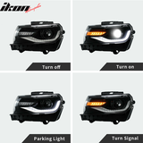 2014-2015 Chevy Camaro 6th Gen Style DRL LED Headlights with 20 Colors