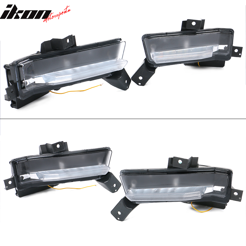 2016-2018 Chevy Camaro SS Fog Lights w/ Amber Truning Signal ABS PC