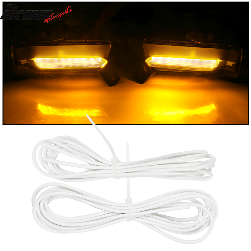 2016-2018 Chevy Camaro SS Fog Lights w/ Amber Truning Signal ABS PC