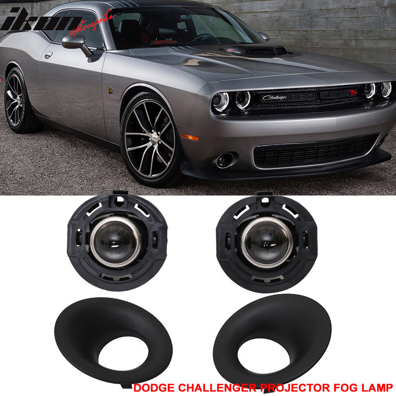 2015-2023 DodgeÂ Challenger Front Fog Light Pair Clear Lens ABS