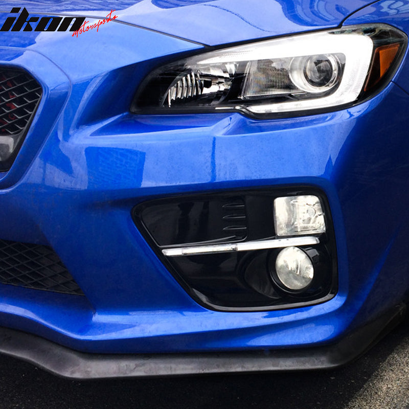 2015-2017Â Subaru WRX Sti White DRL & Amber Switchback Fog Light Covers