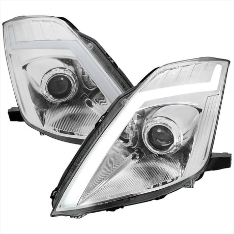 Nissan 350Z Switchback Sequential Animated LED Bar HID Projector Headlights (2003-2009) - K2 Industries