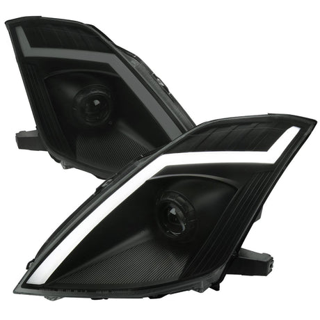 Nissan 350Z Switchback Sequential Animated LED Bar HID Projector Headlights (2003-2009) - K2 Industries
