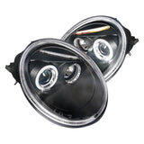 Spec-D Projector Headlights VW Beetle (1998-2005) Halo LED - Black, Tinted or Chrome
