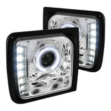 Spec-D Projector Headlights Jeep Cherokee [Halo LED] (1997-2001) Black or Chrome