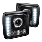 Spec-D Projector Headlights Jeep Cherokee [Halo LED] (1997-2001) Black or Chrome
