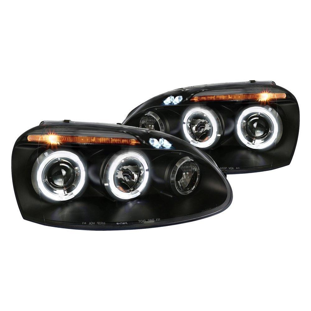 Spec-D Projector Headlights Golf/Rabbit (06-08) Jetta (06-10) MK5 [Halo LED] Black / Chrome