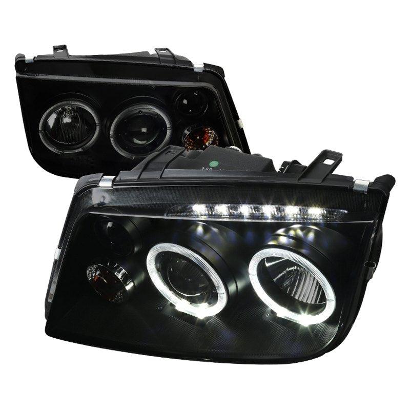 Spec-D Projector Headlights VW Jetta MK4 (99-05) w/ LED Halo - Black or Chrome