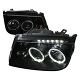Spec-D Projector Headlights VW Jetta MK4 (99-05) w/ LED Halo - Black or Chrome