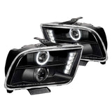 Spec-D Projector Headlights Ford Mustang S197 (05-09) w/ Halo & LED Strip - Black or Chrome