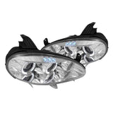Spec-D Projector Headlights Mazda Miata NB (2001-2005) w/ LED Halo - Black / Chrome / Smoke