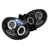 Spec-D Projector Headlights Subaru WRX (02-03) Dual Halo LED - Bug Eye Black or Chrome