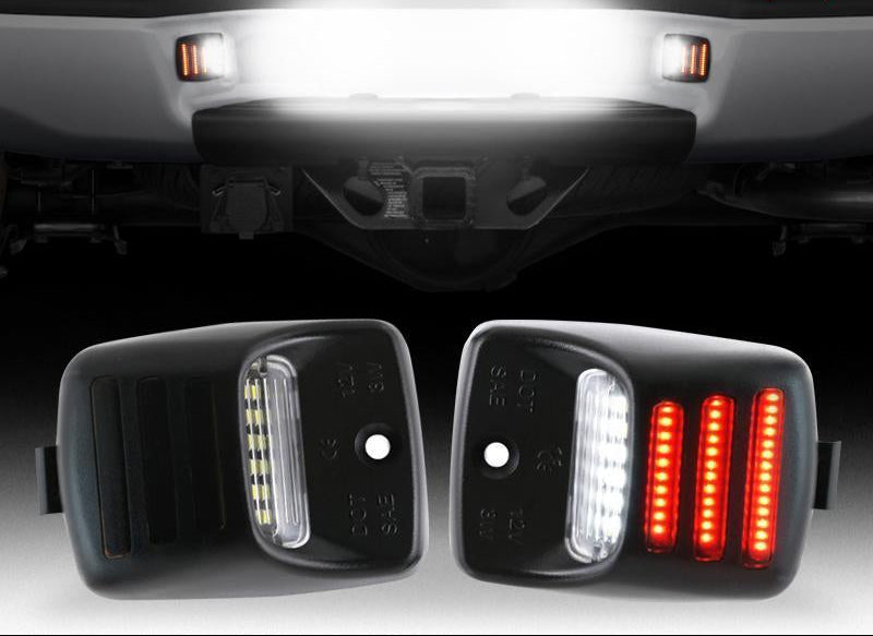 2005-2015 Toyota Tacoma LED License Light Assembly + 3 Red Light Bar