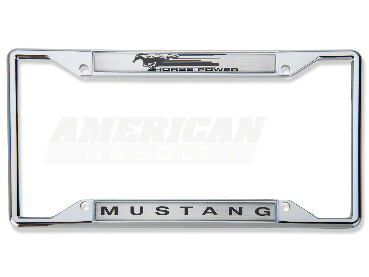 SpeedForm License Plate Frame; Mustang Horsepower (Universal; Some Adaptation May Be Required)