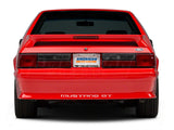SpeedForm License Plate Frame; Black Pony with Black Mustang Lettering (Universal; Some Adaptation May Be Required)