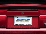 SpeedForm License Plate Frame; Black Pony with Black Mustang Lettering (Universal; Some Adaptation May Be Required)